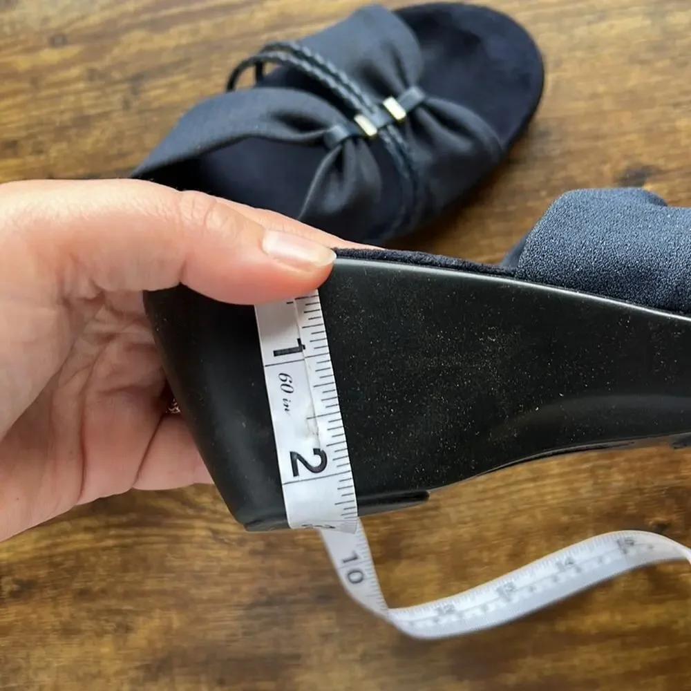 Kim Rogers Annabelle Navy Fabric Strappy Wedge Sandal